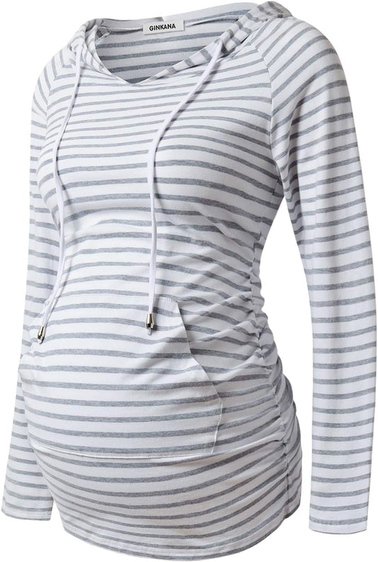 Casual Maternity Hoodie - Pregnancy & Postpartum Comfort