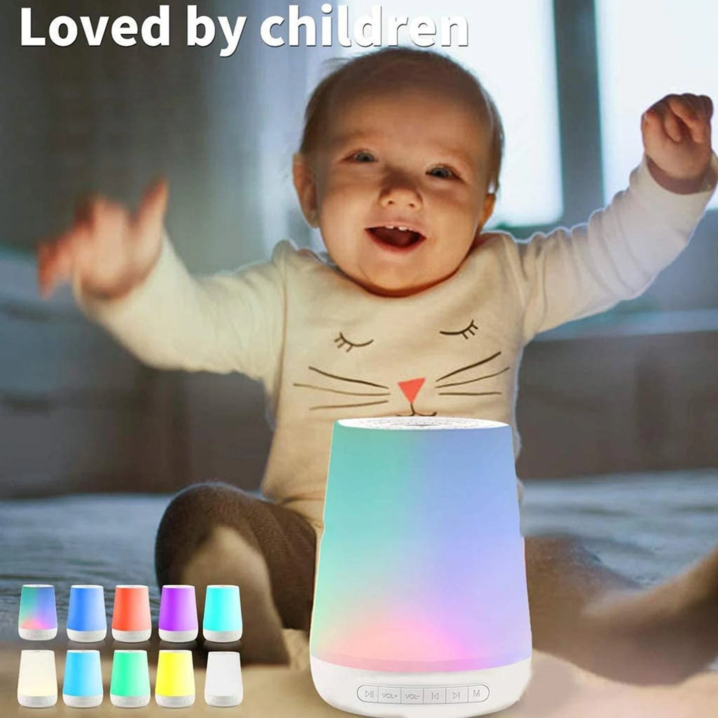  White Noise Machine Baby Sleep Aid with Colorful Night Lights & 28 Soothing Sounds