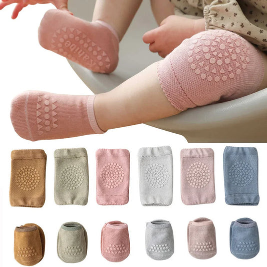 Anti-Slip Baby Knee Pads & Socks Set | Crawling Protection for Infants