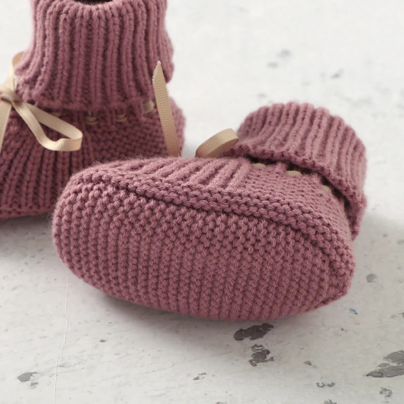 Knit Baby Booties & Mittens Set | Cozy Newborn Shoes and Gloves