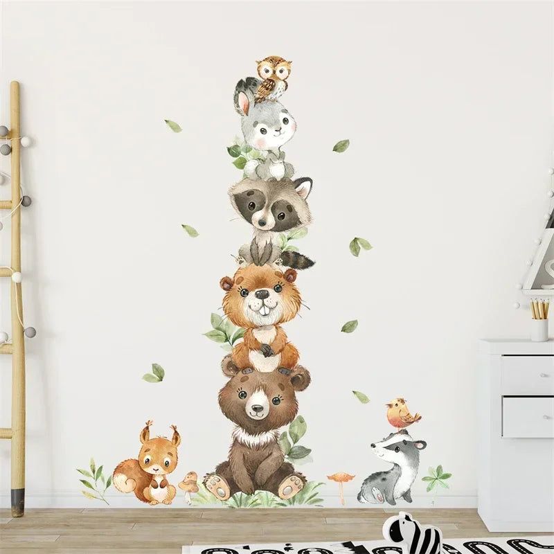 Cute Animal Wall Decals for Baby Nursery