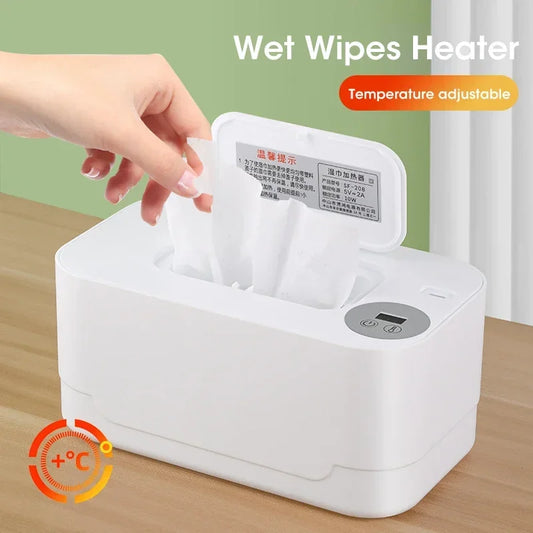 Baby Wipe Warmer with LED Display - USB Charged Portable Towel Dispenser