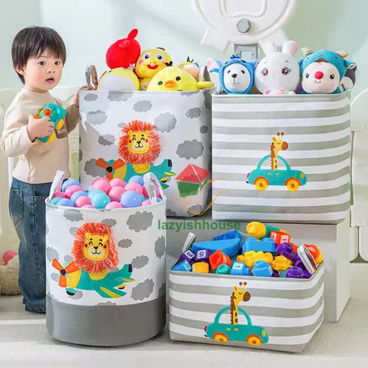 Cartoon Animal Foldable Kids' Storage Basket