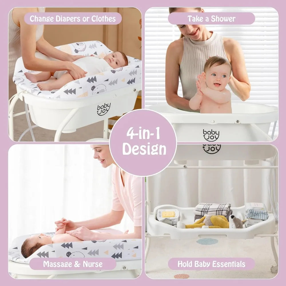 Baby Bath and Changing Table Combo with Storage