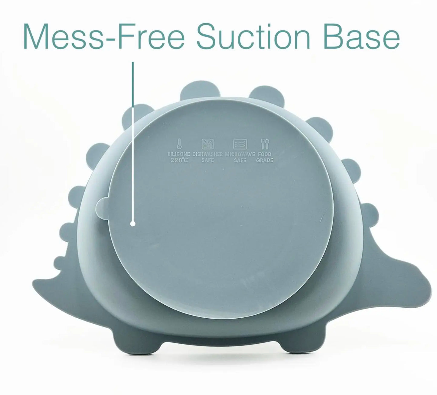 Dinosaur Non-Toxic BPA Free Silicone Bib & Tableware Set – Suction Plate, Bowl, Spoon & Fork Set