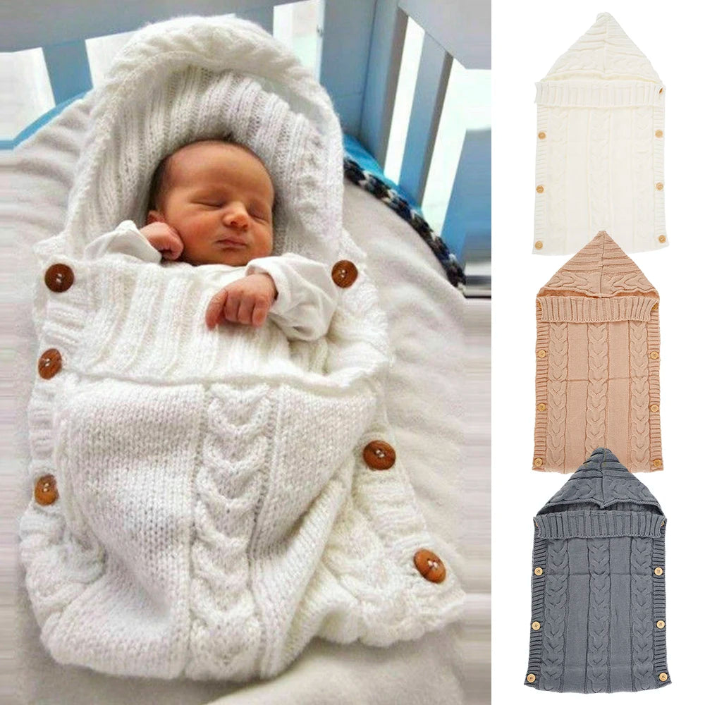 Cozy Knit Baby Swaddle Wrap | Soft Receiving Blanket for Newborns