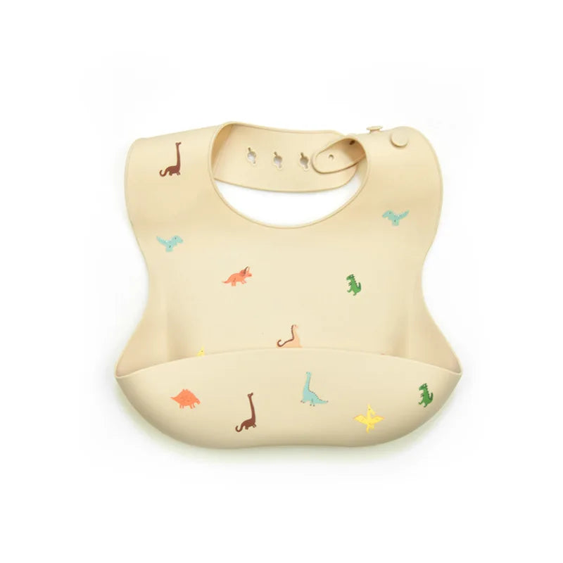 Adjustable Silicone Bib for Kids - Waterproof Feeding Bib