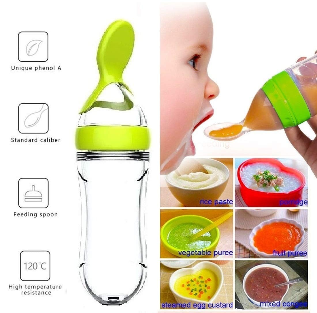 Silicone Baby Food Feeder & Training Spoon