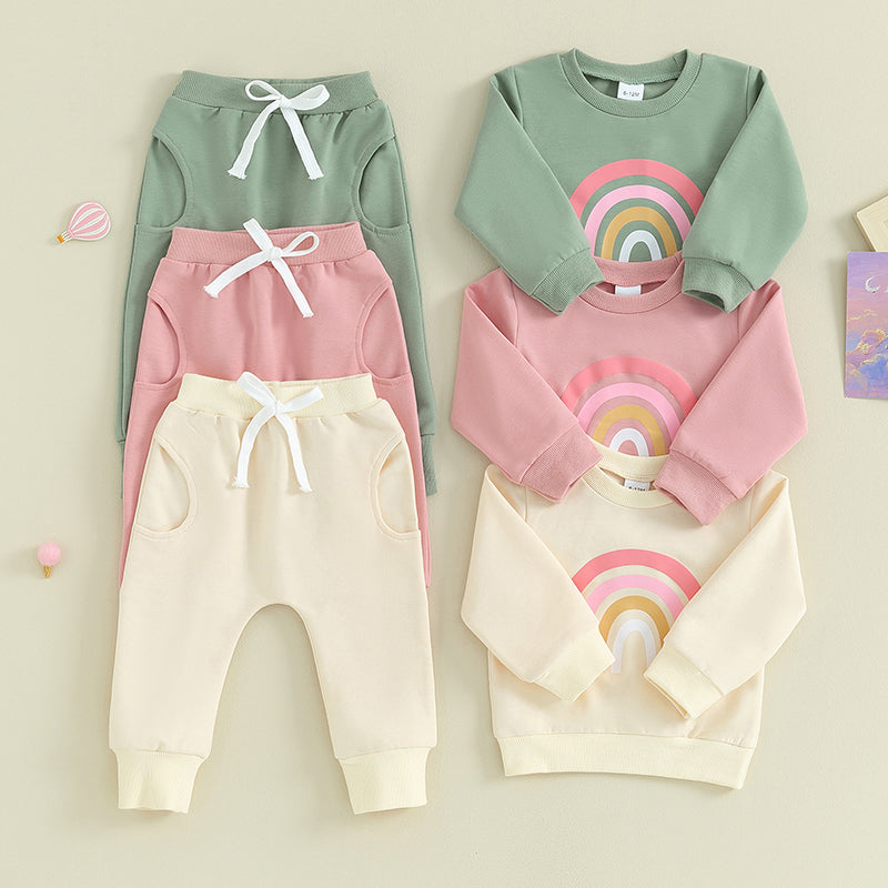 Baby Rainbow Sweater & Pants Outfit Set (3M-3Y)