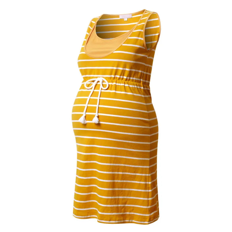 Sunny Days Maternity Nursing Dress - Sleeveless Breastfeeding Summer Dress