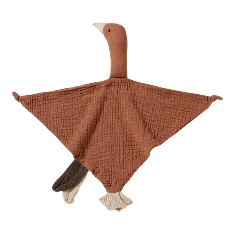 Muslin Baby Bib Goose Doll