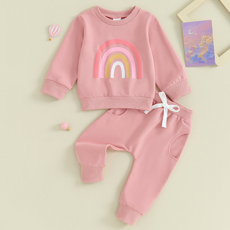 Baby Rainbow Sweater & Pants Outfit Set (3M-3Y)