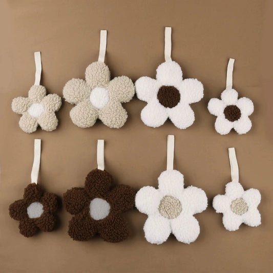 Plush Flower Baby Pacifier Clip – Soft Floral Pendant Pacifier Holder for Newborns