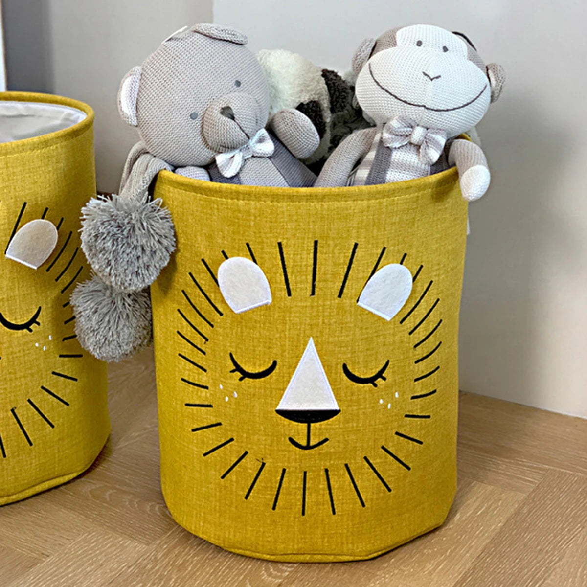 Foldable Animal Canvas Laundry Basket for Kids