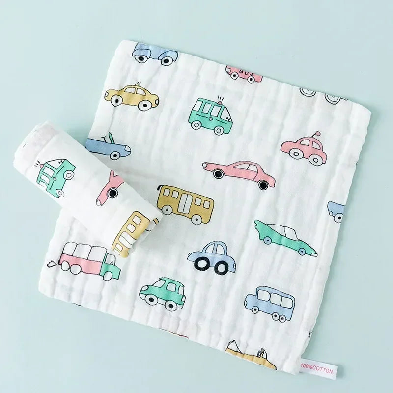 Muslin Cotton Baby Towels | 6-Layer Soft Absorbent Washcloths