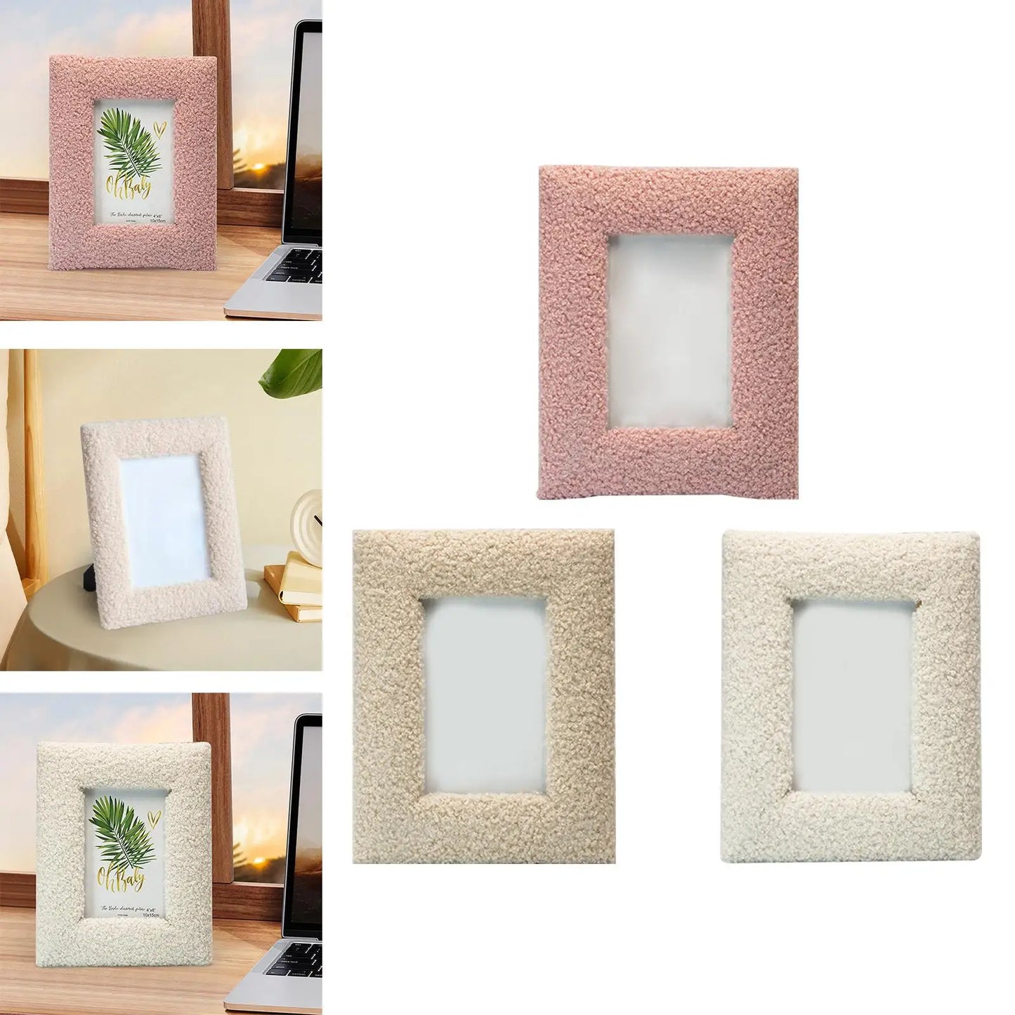 Plush Desktop Picture Frame – Stylish Gift for Any Space