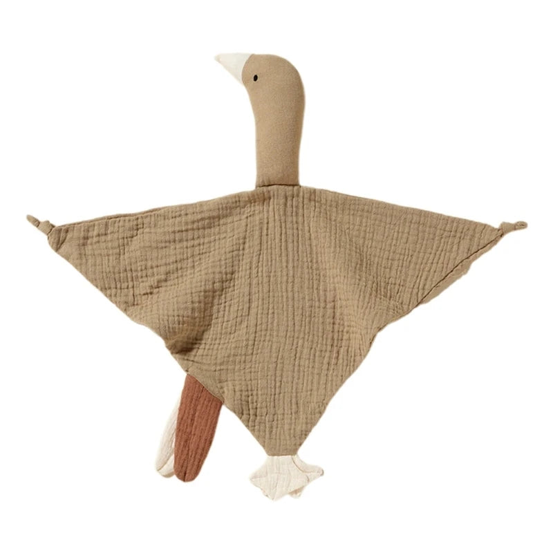 Muslin Baby Bib Goose Doll