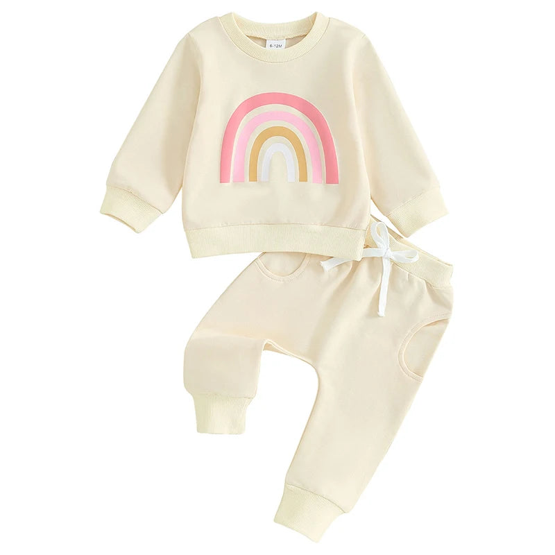 Baby Rainbow Sweater & Pants Outfit Set (3M-3Y)