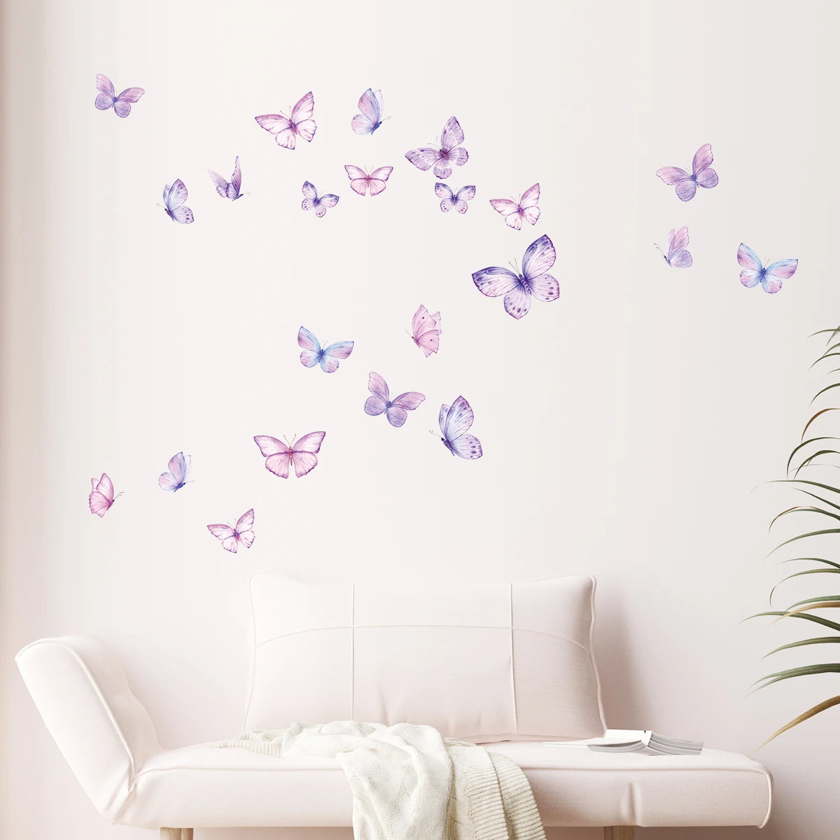 Pink Butterfly Wall Decals for Baby Nursery