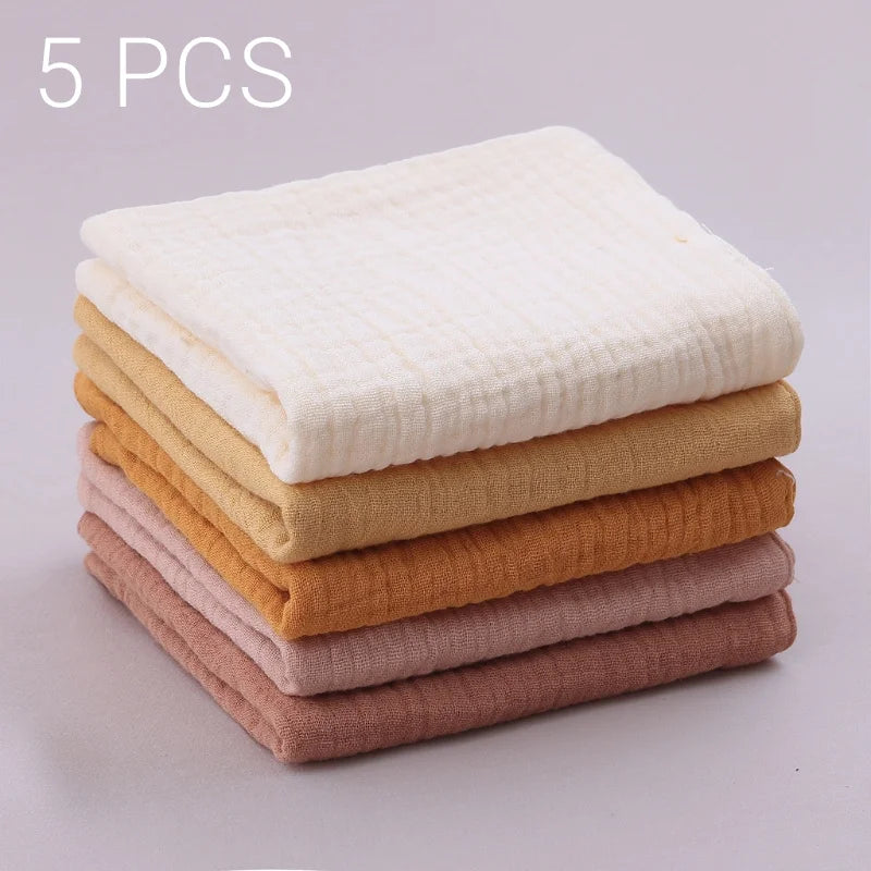 Soft Absorbent Baby Washcloths | 5-Pack Cotton Gauze Towels

Description: