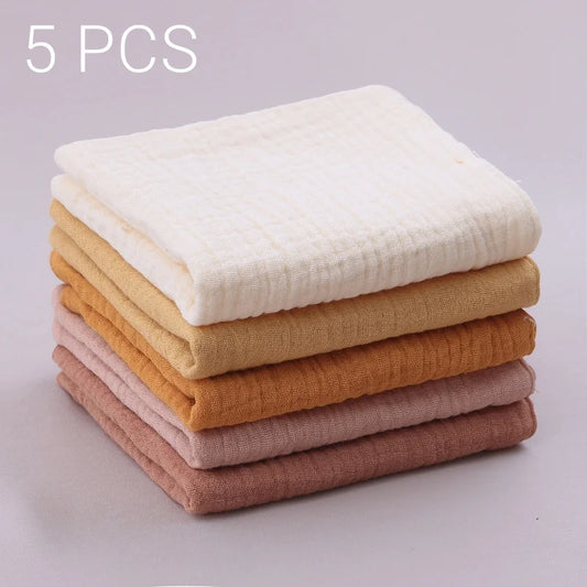 Soft Absorbent Baby Washcloths | 5-Pack Cotton Gauze Towels

Description: