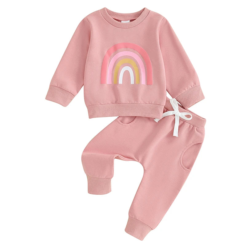 Baby Rainbow Sweater & Pants Outfit Set (3M-3Y)