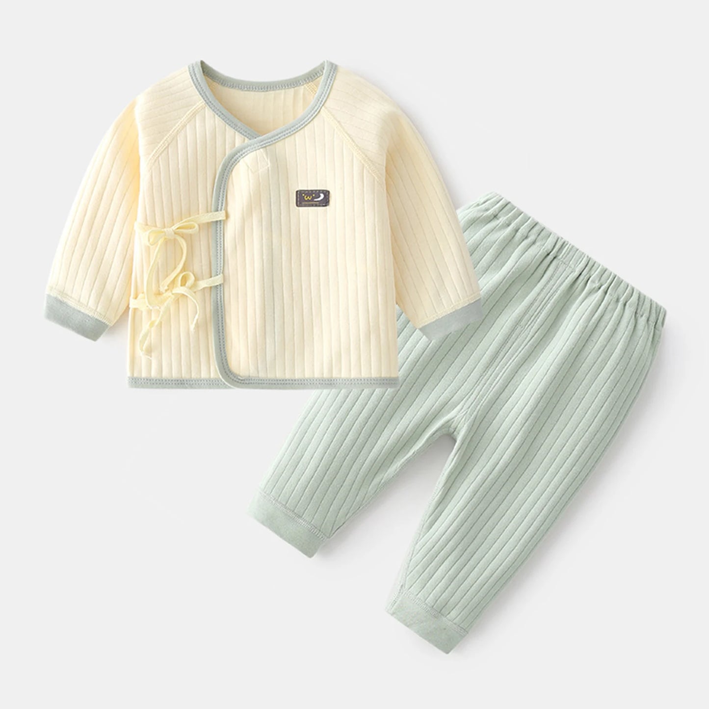 2-Piece Baby Outfit – Cotton Pullover & Trousers Set for Spring & Autumn