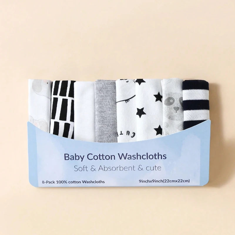 8-Piece Baby Cotton Wipes Set