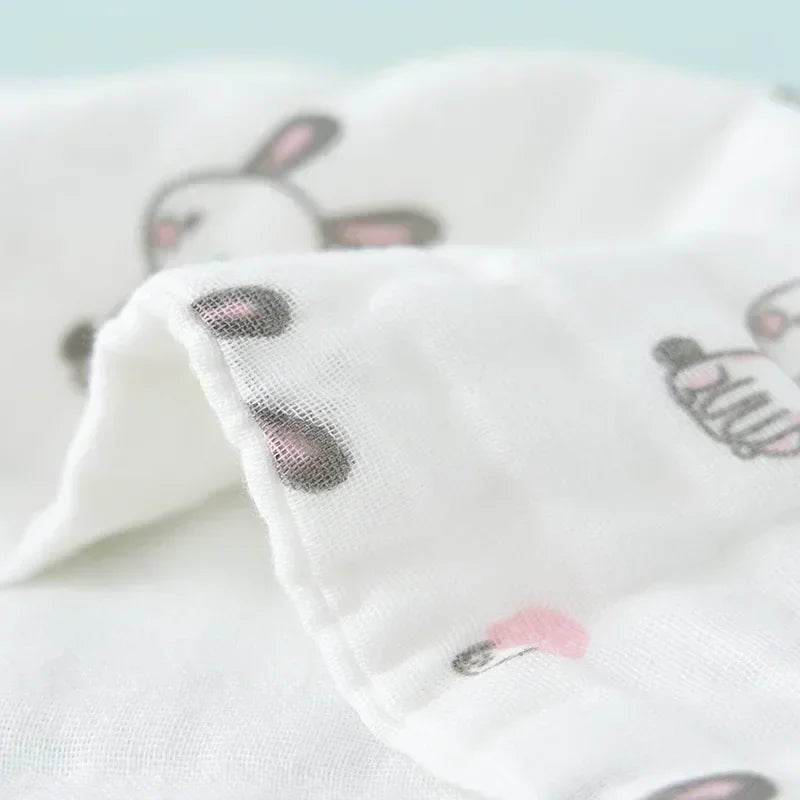 Muslin Cotton Baby Towels | 6-Layer Soft Absorbent Washcloths