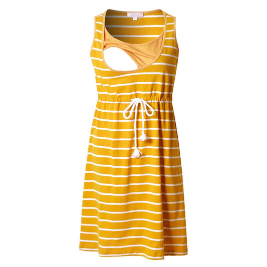 Sunny Days Maternity Nursing Dress - Sleeveless Breastfeeding Summer Dress