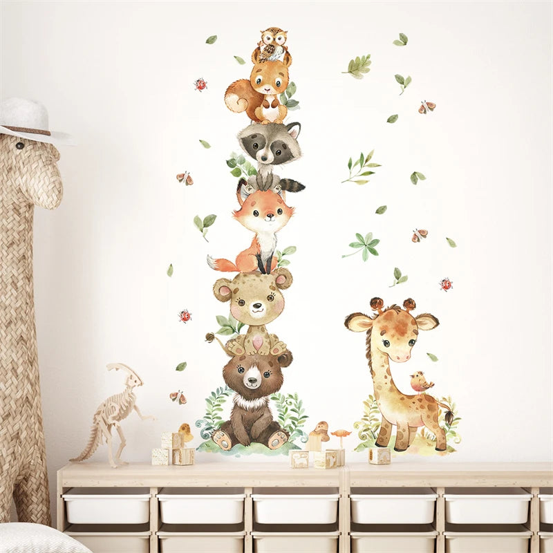 Cute Animal Wall Decals for Baby Nursery