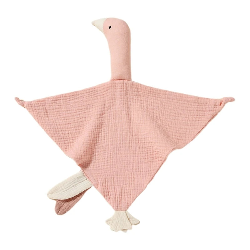 Muslin Baby Bib Goose Doll