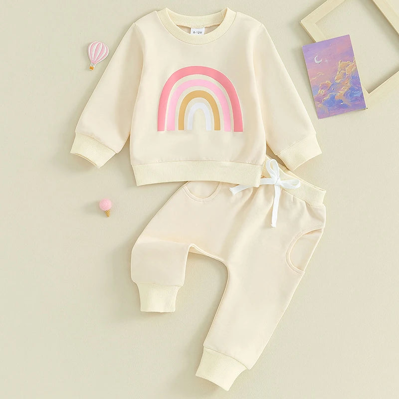 Baby Rainbow Sweater & Pants Outfit Set (3M-3Y)