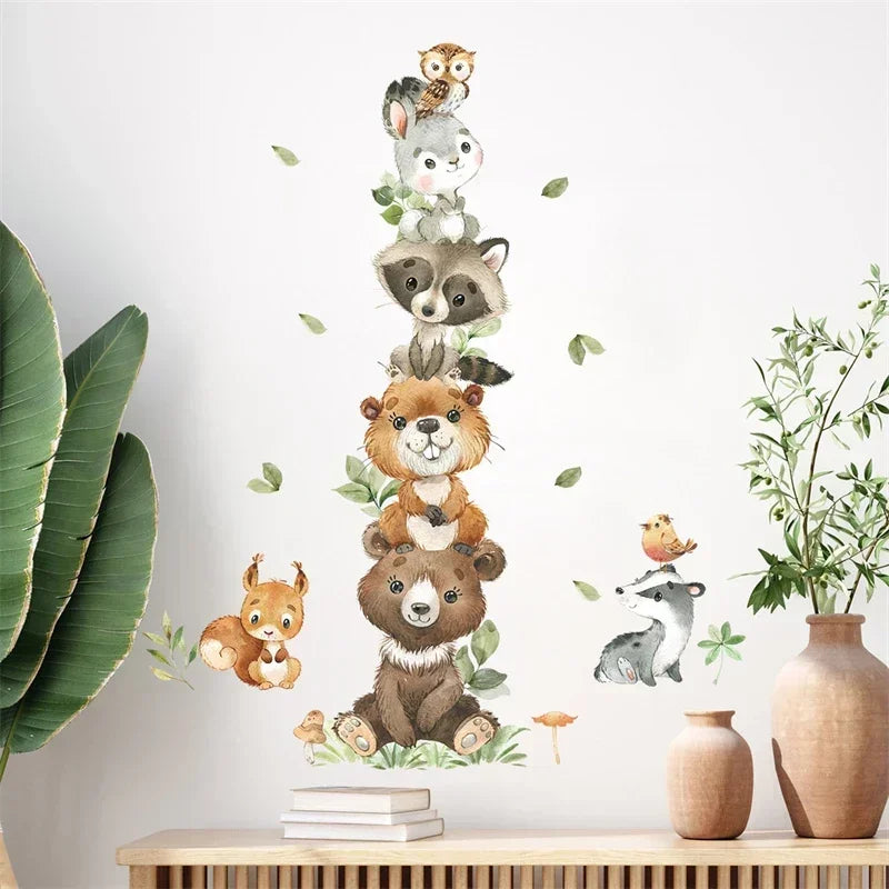 Cute Animal Wall Decals for Baby Nursery