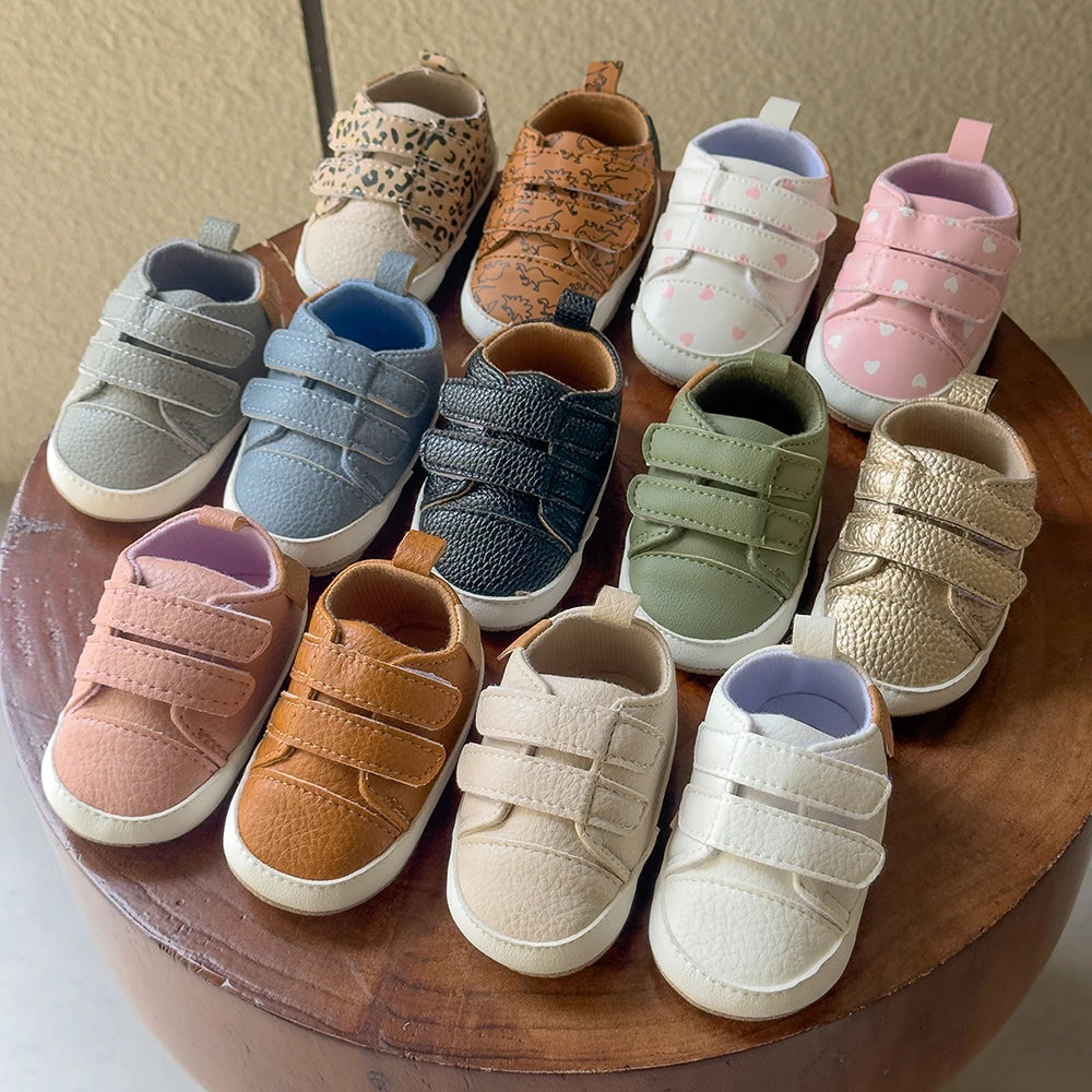 Classic Leather Baby Shoes - Anti-Slip Toddler Moccasins