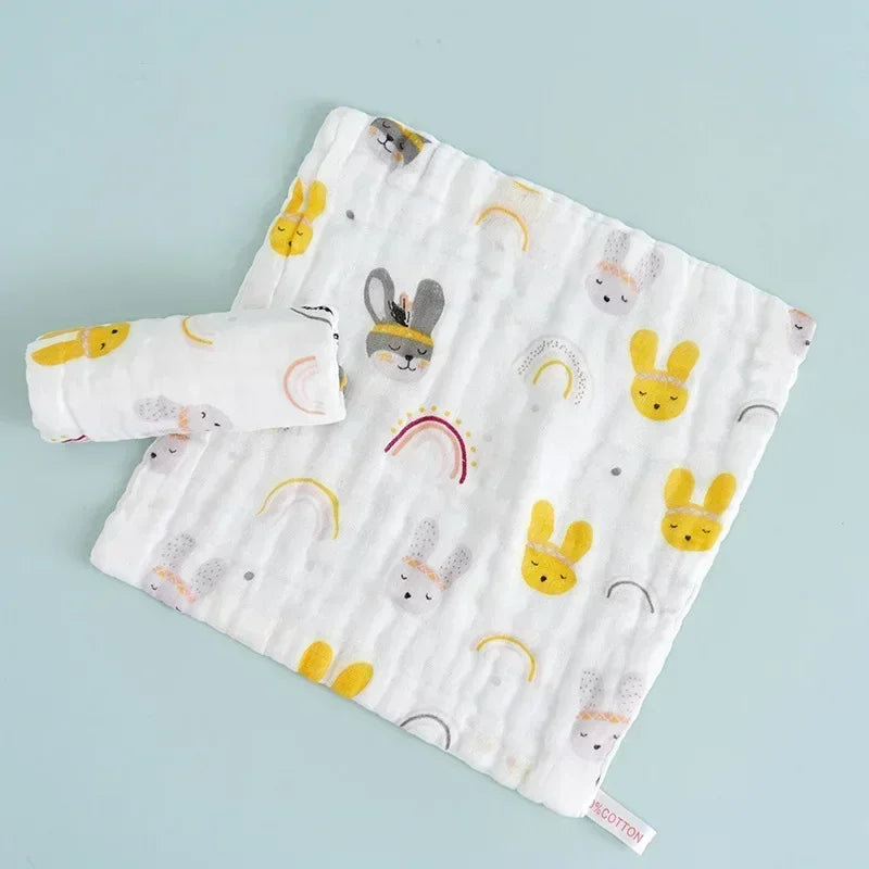 Muslin Cotton Baby Towels | 6-Layer Soft Absorbent Washcloths