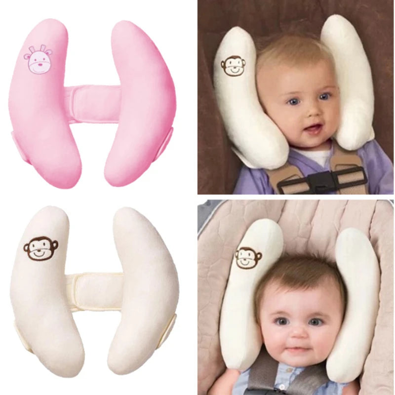 Baby Stroller & Car Seat Neck Support Pillow – Banana-Shaped Head Protector