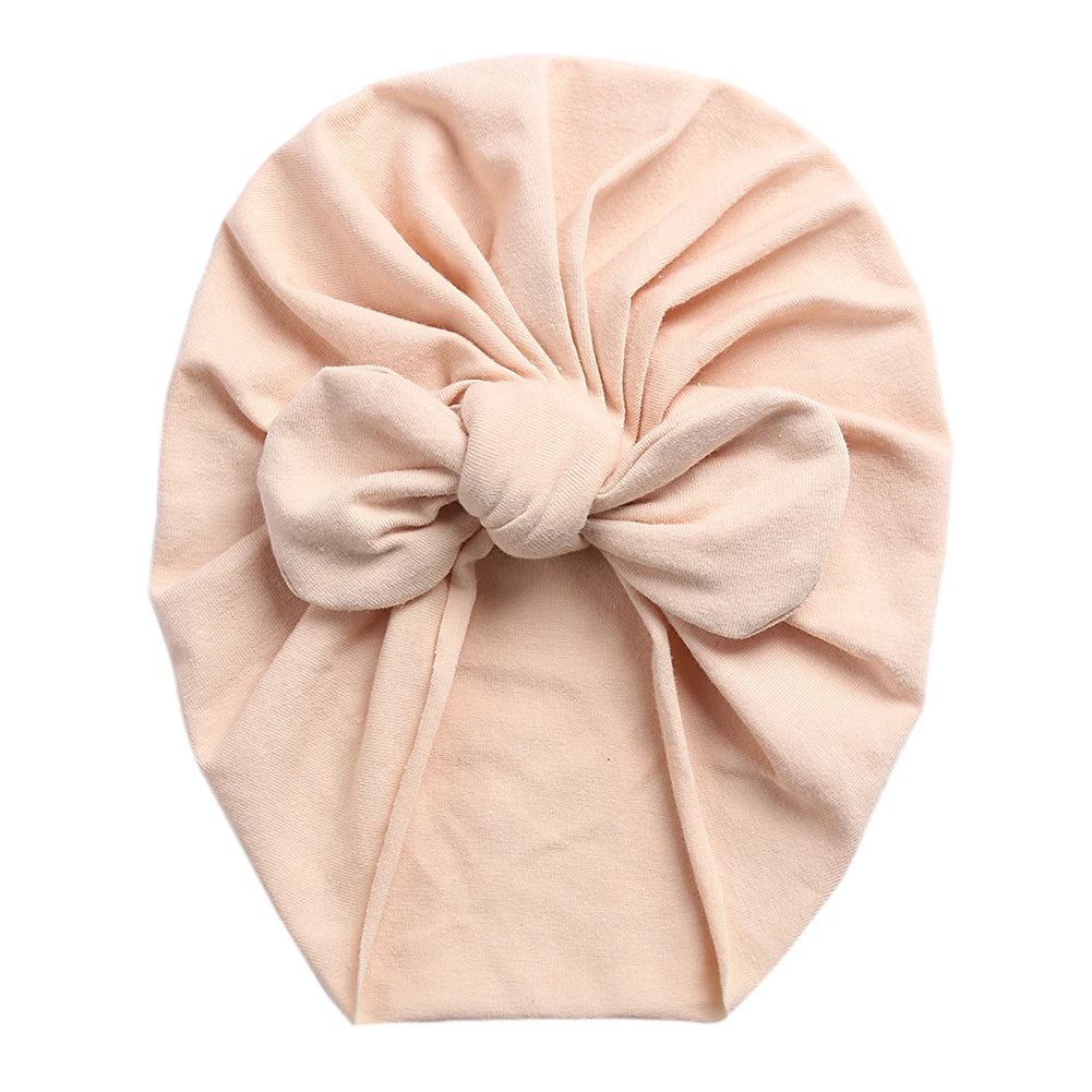 Adorable Baby Bowknot Beanies | Soft Cotton Turban Hats for Newborns