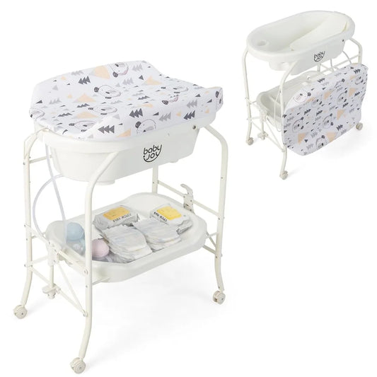 Baby Bath and Changing Table Combo with Storage