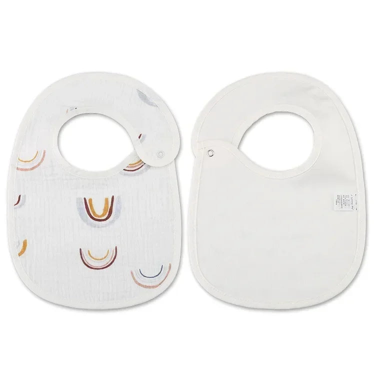 2pcs Summer Waterproof Baby Bibs – Soft Cotton Infant Bibs & Burp Cloths for Boys & Girls