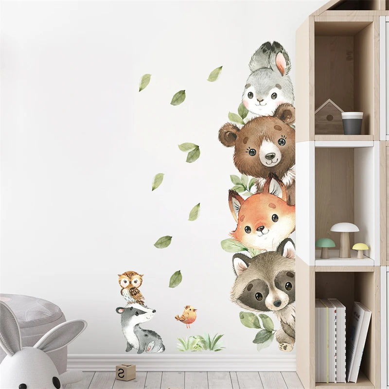 Cute Animal Wall Decals for Baby Nursery