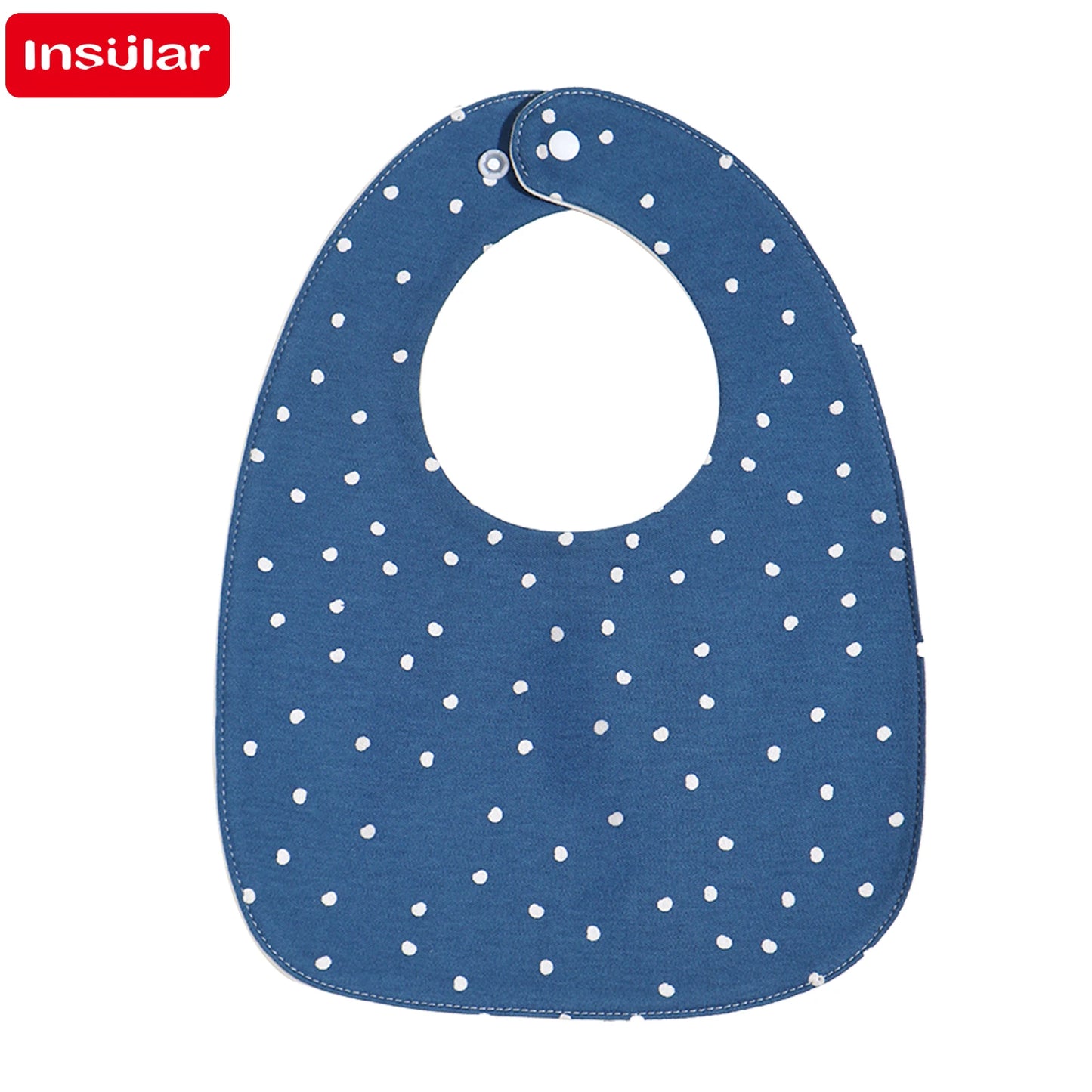 INSULAR 3-Layer Soft Cotton Baby Bibs – Adjustable U-Shape Burp Cloths for Newborns & Infants