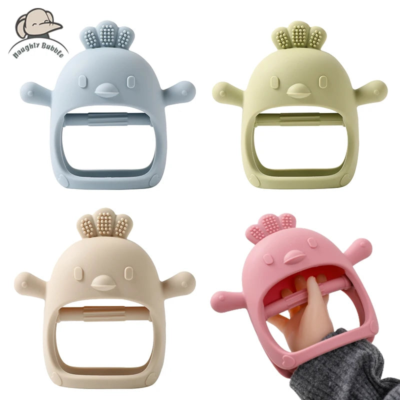 Baby Teether Gloves Pacifier Kids Teething Silicone Newborn Dental Care Gums Anti-eating Hand Molar Stick Baby Accessories Gift