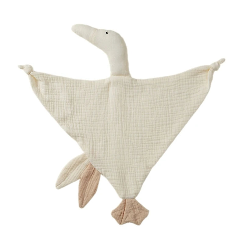 Muslin Baby Bib Goose Doll