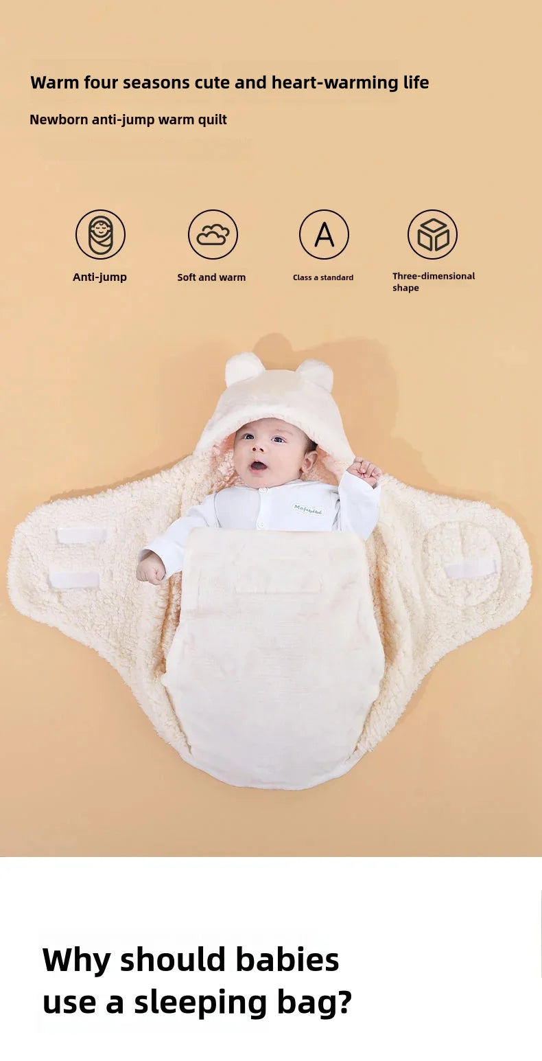 Baby Bear Swaddle Blanket for Newborns