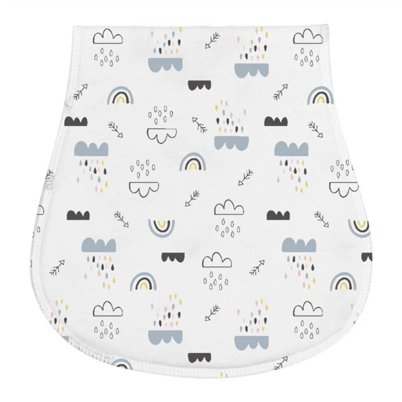 2-Layer Absorbent Cotton Baby Bibs & Burp Cloths – Soft, Newborn Teething Bibs for Baby Showers