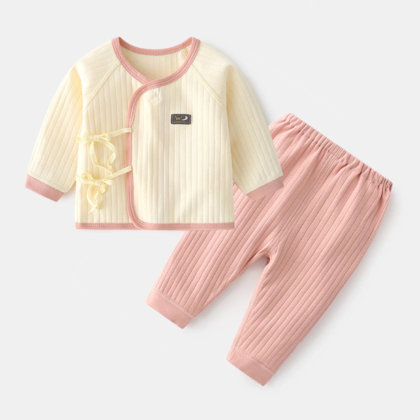 2-Piece Baby Outfit – Cotton Pullover & Trousers Set for Spring & Autumn