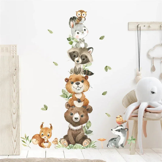 Cute Animal Wall Decals for Baby Nursery