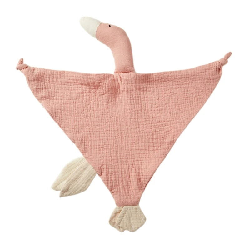 Muslin Baby Bib Goose Doll