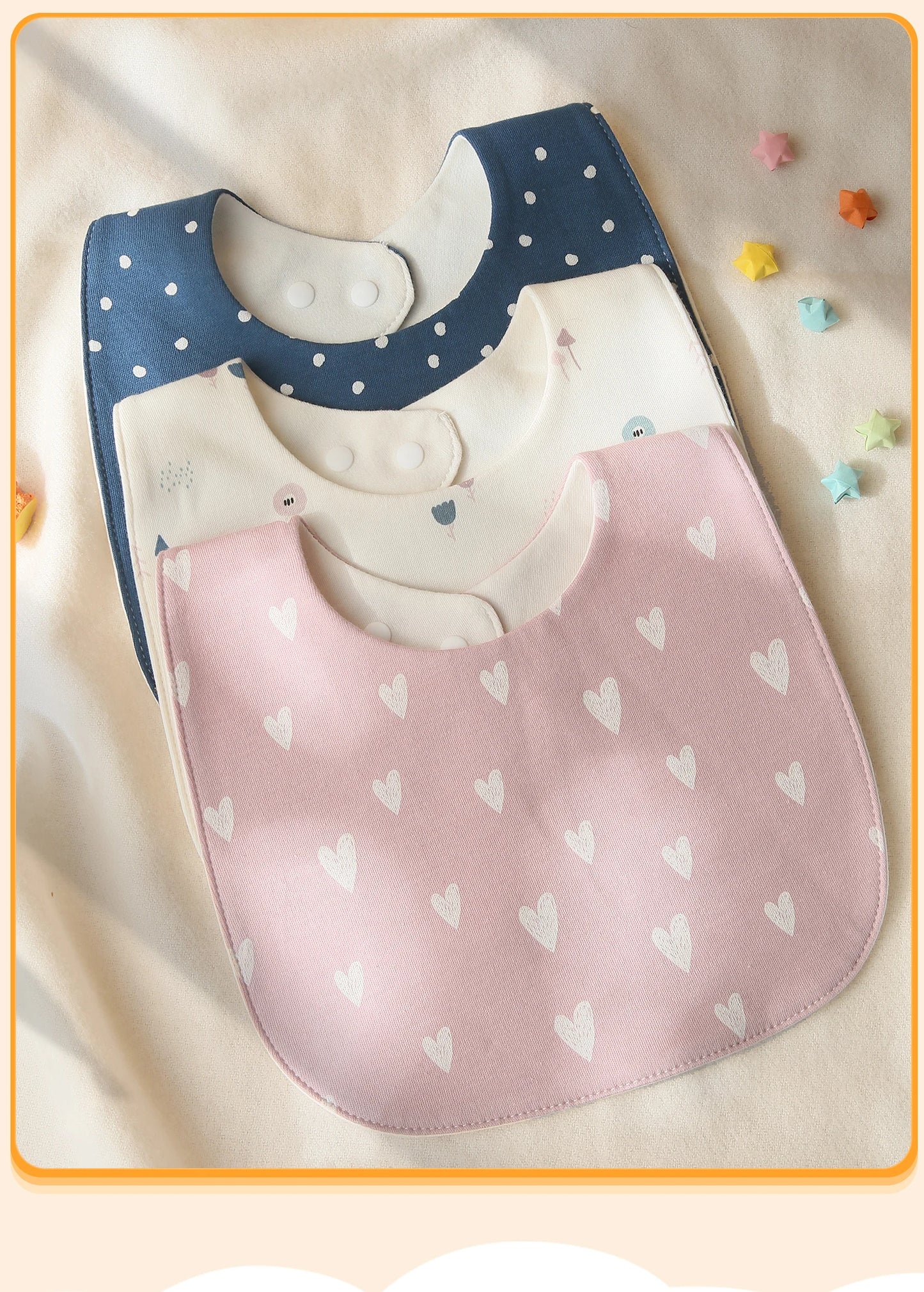 INSULAR Baby Bibs – Soft, Waterproof Cotton Bibs with Cute Prints